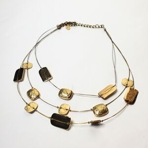 Chicos Wire Necklace Gold toned
